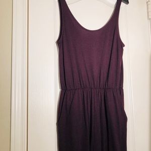 H&M Purple Jersey Jumpsuit